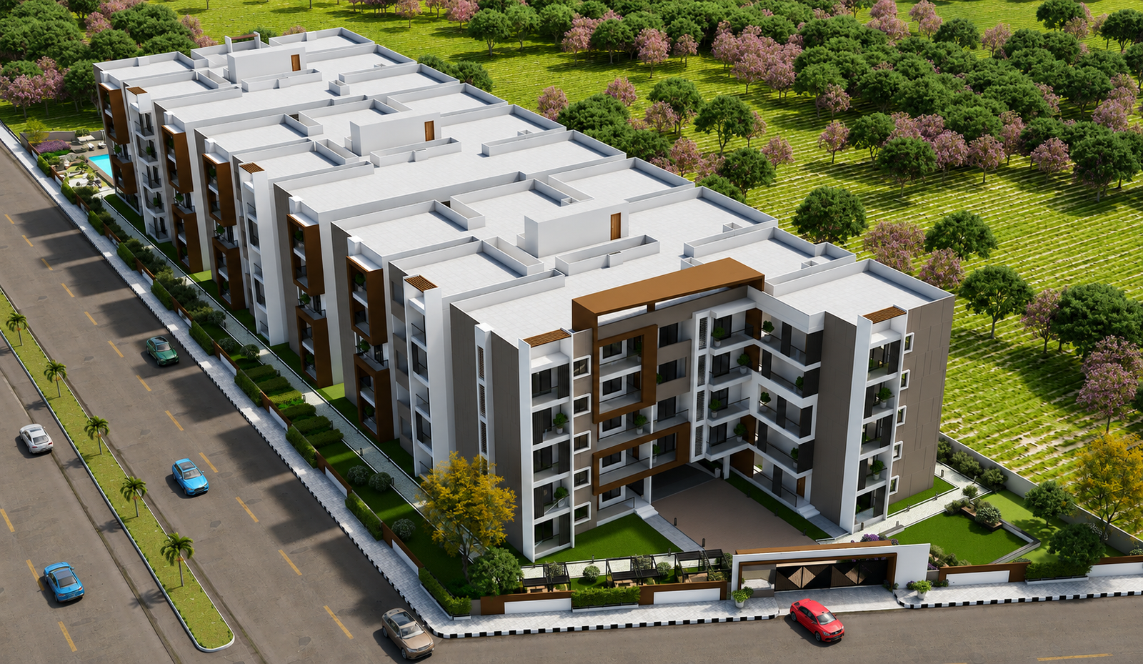 Aerial view of Sri Nandana Paradise